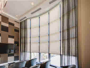 FlexShade Motorized Shades with Angled Coupler