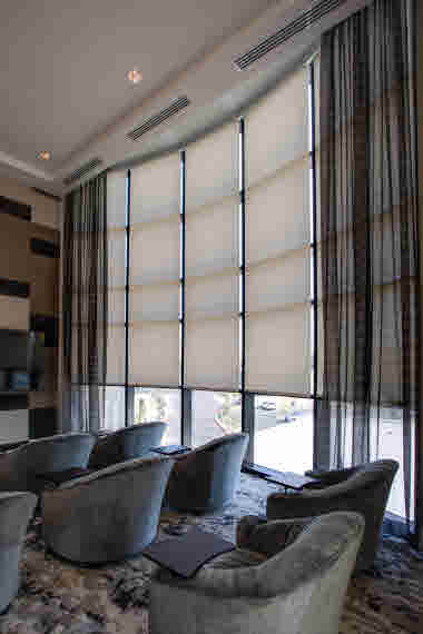 FlexShade Motorized Shades with Angled Coupler