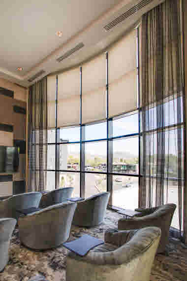 FlexShade Motorized Shades with Angled Coupler