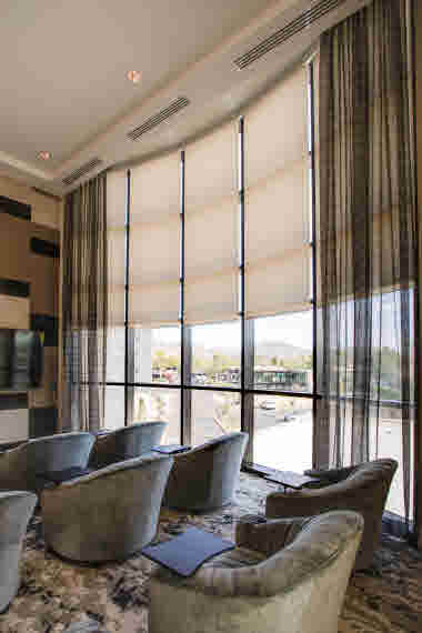 FlexShade Motorized Shades with Angled Coupler